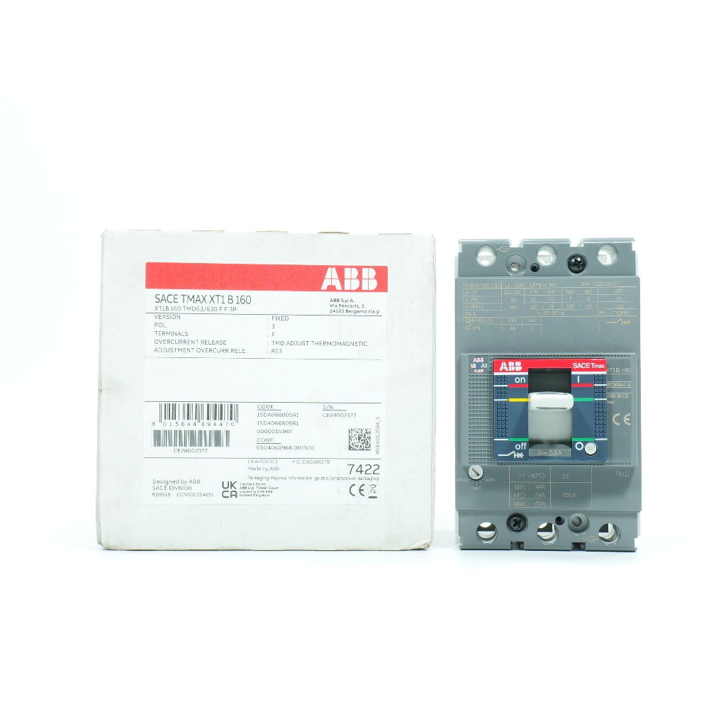 1SDA066805R1 ABB XT1B ABB MCCB Moulded Case Circuit Breaker เซอร์กิจ เบรกเกอร์ TMAX XT1B160 ABB XT1B