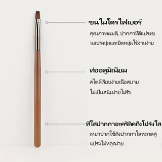Nail.World แปรงเล็บ 9 ชิ้น แปรงทาสีอะคริลิก แปรงรายละเอียด เหมาะสำหรับเครื่องมือเพ้นท์เล็บ เครื่องมือวาดลวดลายที่ง่าย