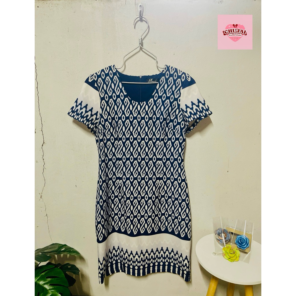 เดรสผ้าไทยPrawiมือสอง