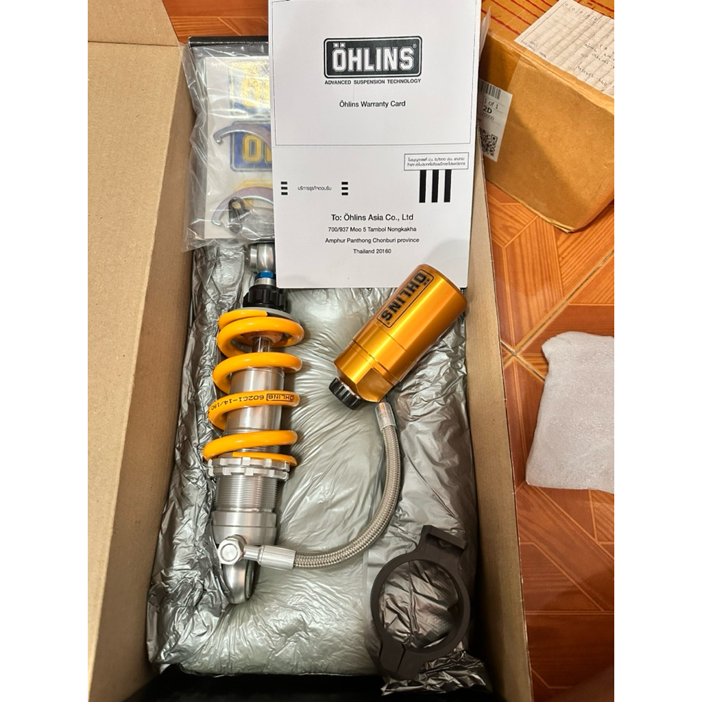 โช๊ค ohlins รุ่น KSR110 (ka607) แท้100% ส่งต่อ ยังไม่ได้ใข้งาน ล้มโปรเจ็ค