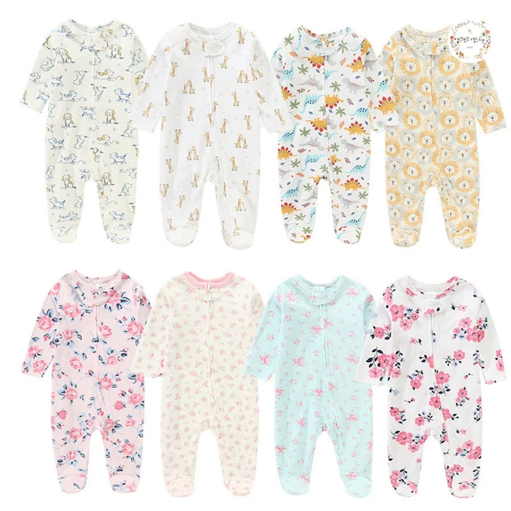 CICI baby ชุดนอนคลุมเท้า(0~เด็กน 3 เดือน~6 เดือน~9-18เดือน）คุณภาพสูง ให้ความอบอุ่น ชุดนอนเด็ก ชุดเด็ก thumbnail 6