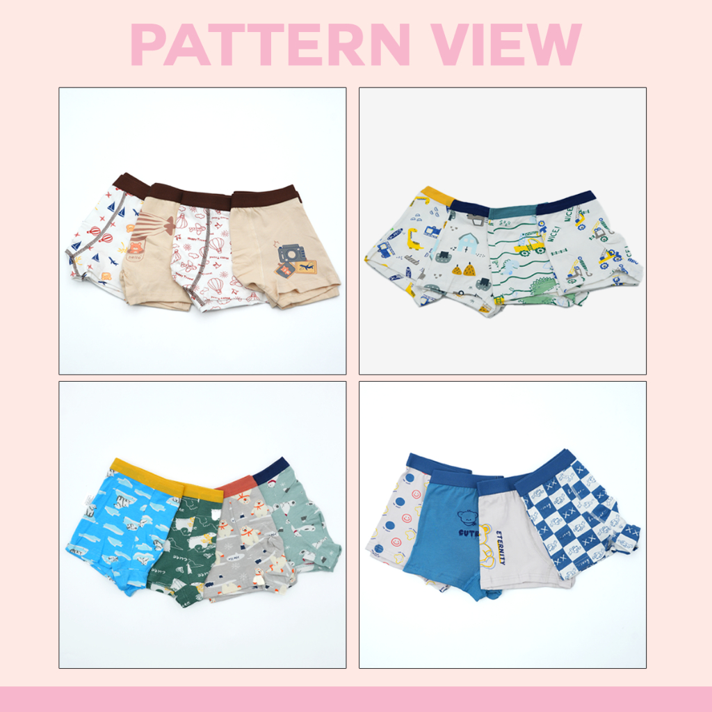 Meritkid กางเกงในเด็ก เด็กผู้ชาย 1 เซตมี 4 ตัว - รูปที่ 2