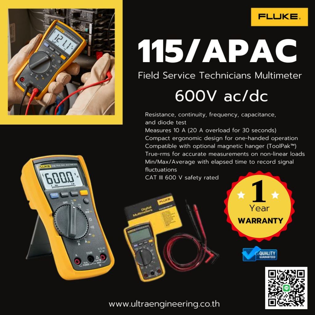 Fluke 115 Digital Multimeter TRUE-RMS