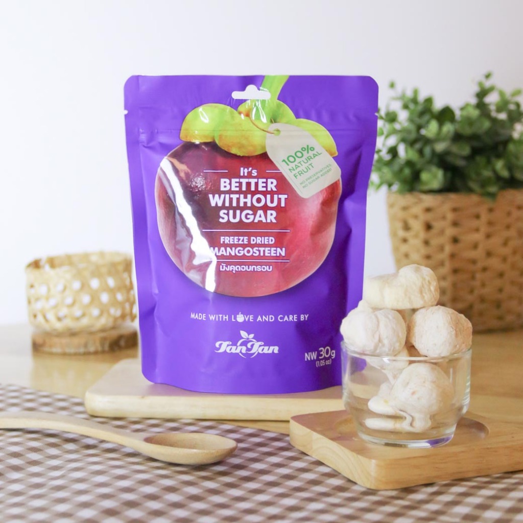 TAN TAN Freeze Dried Mangosteen 30 G. มังคุดอบกรอบ 30กรัม
