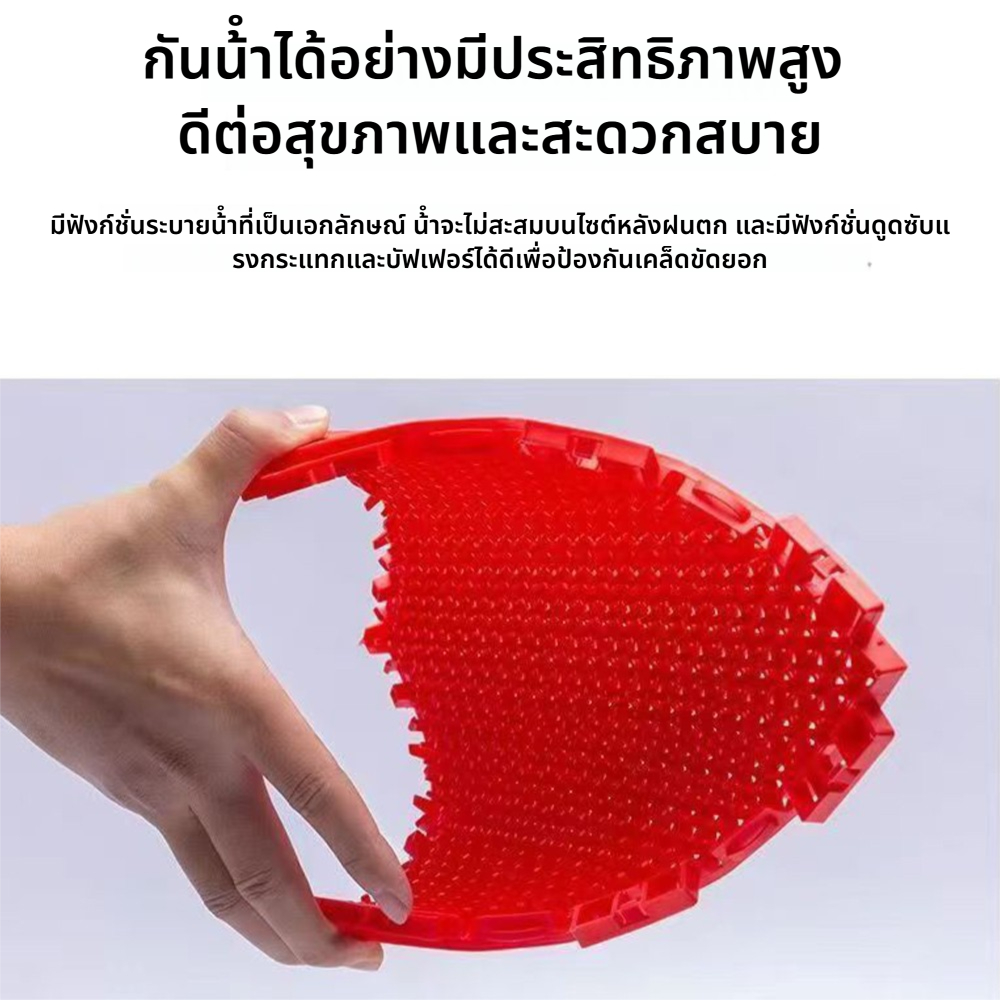 แผ่นกันลื่น แผ่นรองกันลื่น แผ่นรองในห้องน้ำ ห้องครัวระเบียง ระบายน้ำได้เร็วไม่สะสมน้ำ ขนาด 25*25cm - รูปที่ 6