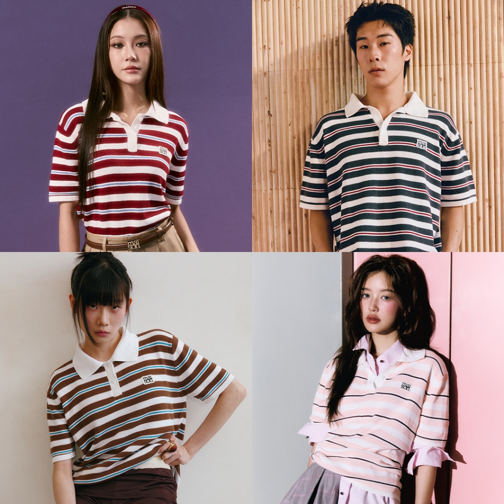 maison KEEPS | Kai Knitted Polo | Unisex | เสื้อโปโลไหมพรม ลายทาง