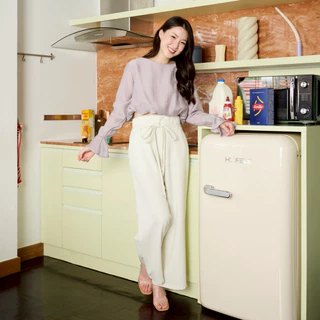 SHUUXME Ribbon pant (กางเกงขายาวเอวสูงพร้อมเข็มขัดโบว์)