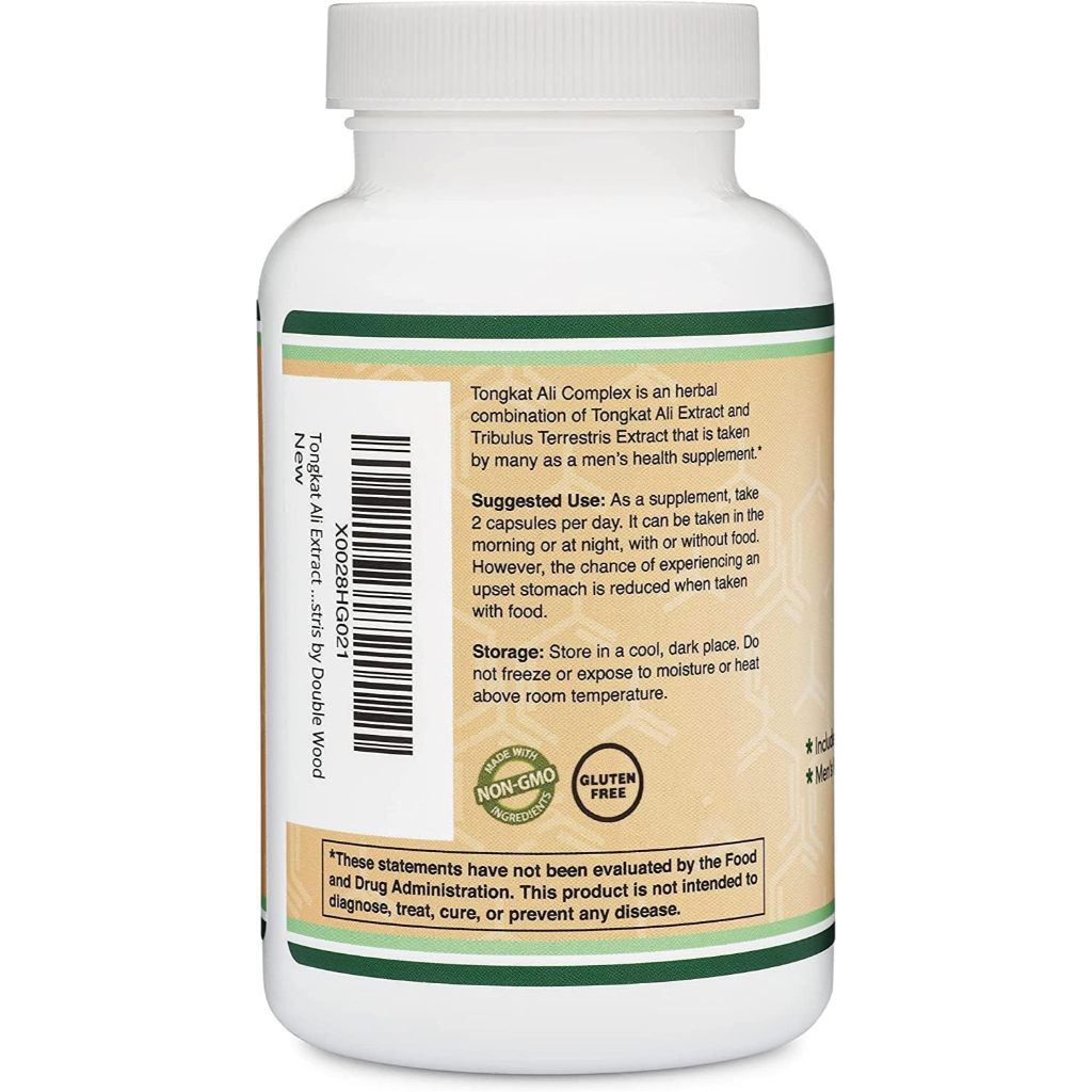 Double Wood Tongkat Ali Extract 200 to 1 for Men (Longjack) Eurycoma Longifolia 1020mg per Serving120 Capsules(No.3009) ราคา ถูกที่สุด ดีลบีเคเค แกลเลอรีภาพที่ 5