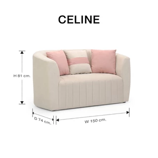 PATARA โซฟามินิมอล รุ่น CELINE โซฟาผ้า นั่งสบาย สไตล์เรียบง่าย บุผ้ายืดหยุ่นนุ่มสบาย