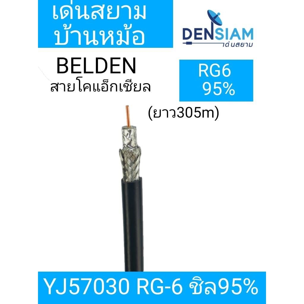 สั่งปุ๊บ ส่งปั๊บ🚀 Belden 1530A RG6/U Coaxial Cable Shiled 90% ความยาวสั่งตัดได้