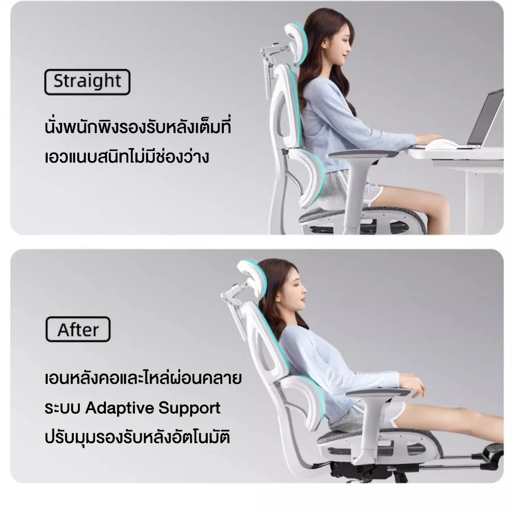 Kris เก้าอี้เพื่อสุขภาพ เก้าอี้ตามหลักสรีรศาสตร์ รุ่นเข้า รุ่น L203 สไตล์ราคาประหยัด รับประกัน 3ป อะไหล่ทดแทนฟรี thumbnail 4