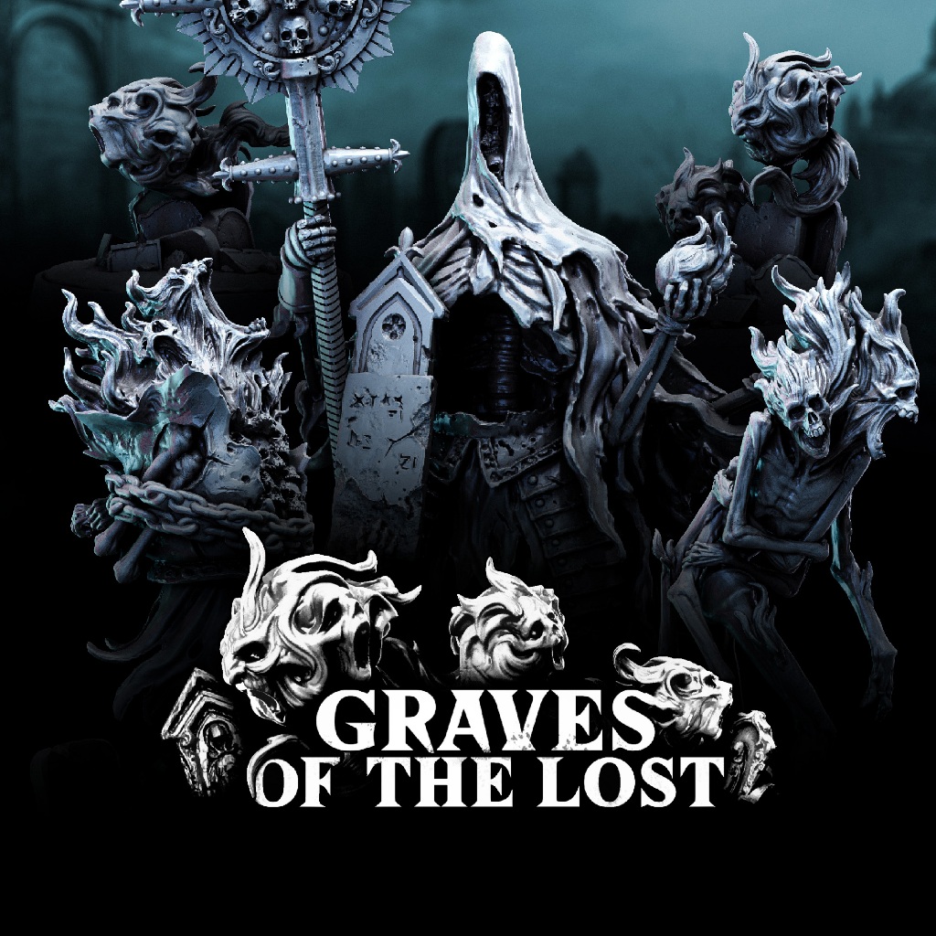 Graves of the Lost : Collection - โมเดลสำหรับ DnD miniature,[Made to order ส่งพัสดุภายใน 1-3 วัน]