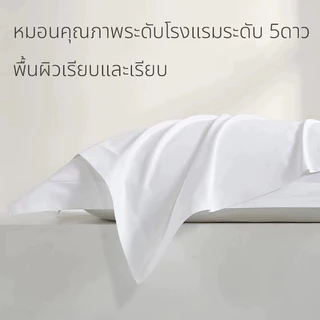 ปลอกหมอนสีขาวบริสุทธิ์สำหรับ โรงแรมปลอกหมอน 5ดาว ป้องกันไรฝุ่น ไม่มีสีเหลือง ไม่แตกง่าย รองรับการสั่งซื้อจำนวนมาก48x74ซม