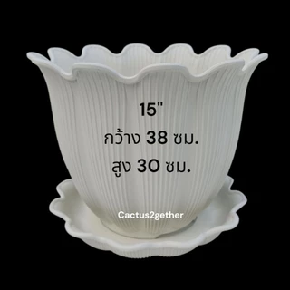 กระถางรุ่น"บิวตี้" พร้อมจานรอง6นื้ว/8นิ้ว/10นิ้ว/12นิ้ว/15นิ้ว✅️รับประกันความหนา ทน เหนียว
