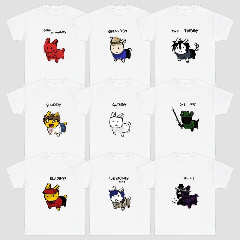 coolkidd, Shedletsky Blame John, Gubby,Forsaken Two Time,  007n7 Roblox เสื้อยืดคอกลมสีขาว #1 S-5XL