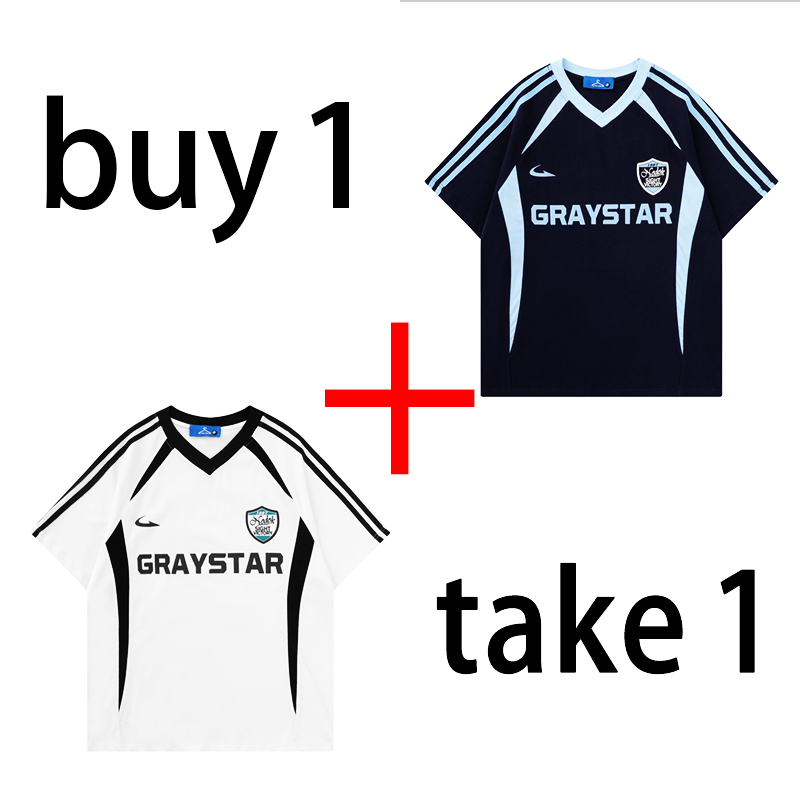 เสื้อยืดลายหรูสไตล์อเมริกัน ใส่ชิลล์ได้ทุกวัน - ทรงหลวมๆ ผ้าดีไซน์พิเศษ!