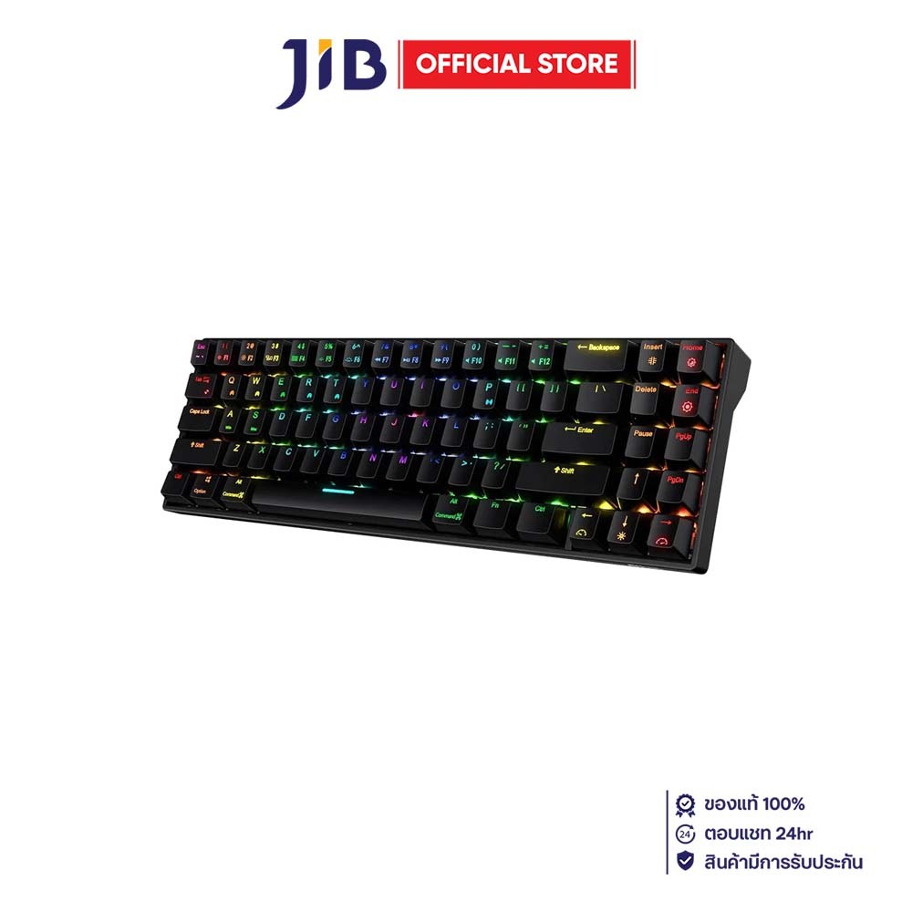 WIRELESS KEYBOARD (คีย์บอร์ดไร้สาย) ROYAL KLUDGE RK71 RGB EN/TH - BLACK