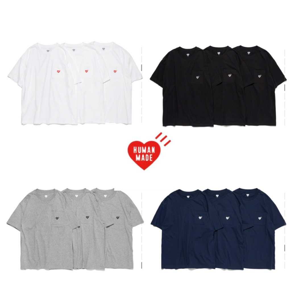 Human Made 3-Pack Pocket Tee แยกขาย มือ 1 แท้ 100%