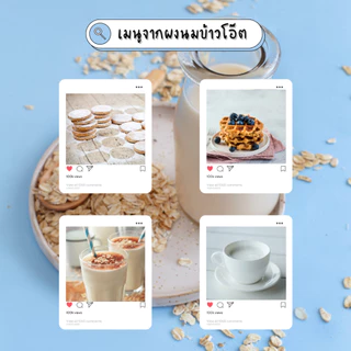 ผงนมข้าวโอ๊ต ขนาด 100 กรัม ( Oat Milk Powder ) เหมาะสำหรับผู้ที่แพ้ Lactose