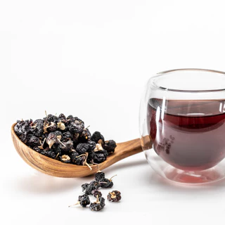 ชาโกจิเบอร์รี่สีดำ หรือเก๋ากี้ดำ (Black Goji Berry Tea) บรรจุ 50 กรัม