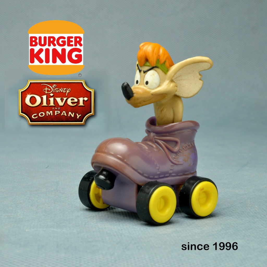 No.187 ของเล่น Fast Food Toy ของ Burger King 1996 ชุด Tito in Skate Shoe From Oliver Company Cartoon