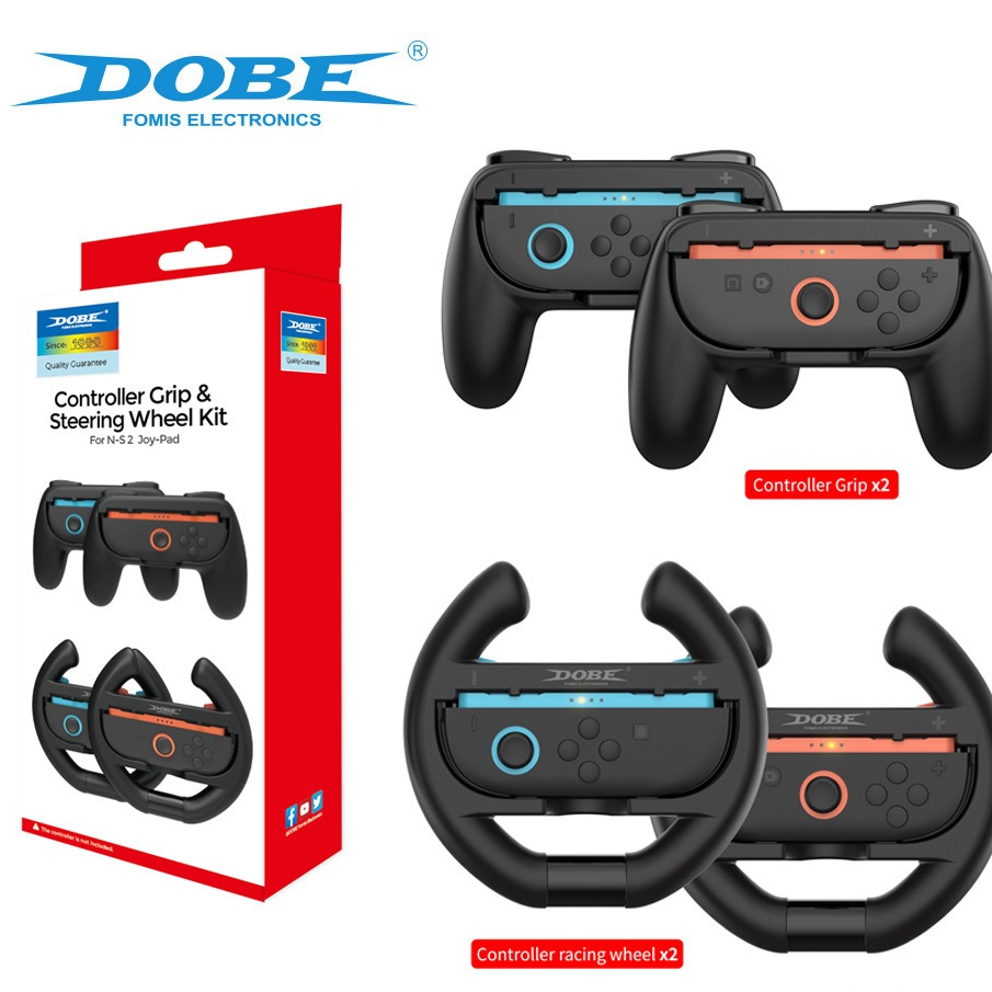 Switch2  อุปกรณ์เสริมจอยเกม ชุด 4in1 TNS-5109  พวงมาลัยเรซซิ่ง+GRIPด้ามซ้ายและขวา บเรียบง่าย