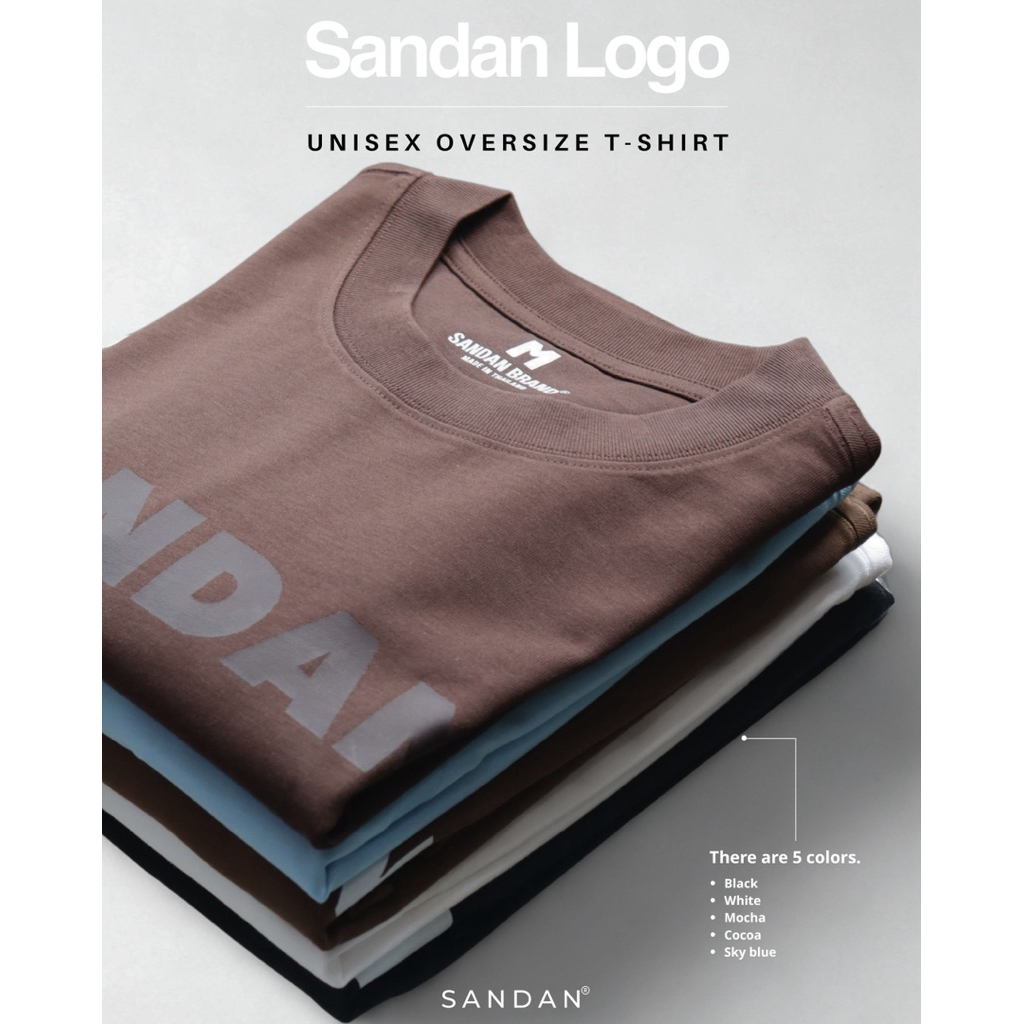 [SANDAN] SANDAN Logo 250G Oversize Tee - Cotton 32s (Unisex)