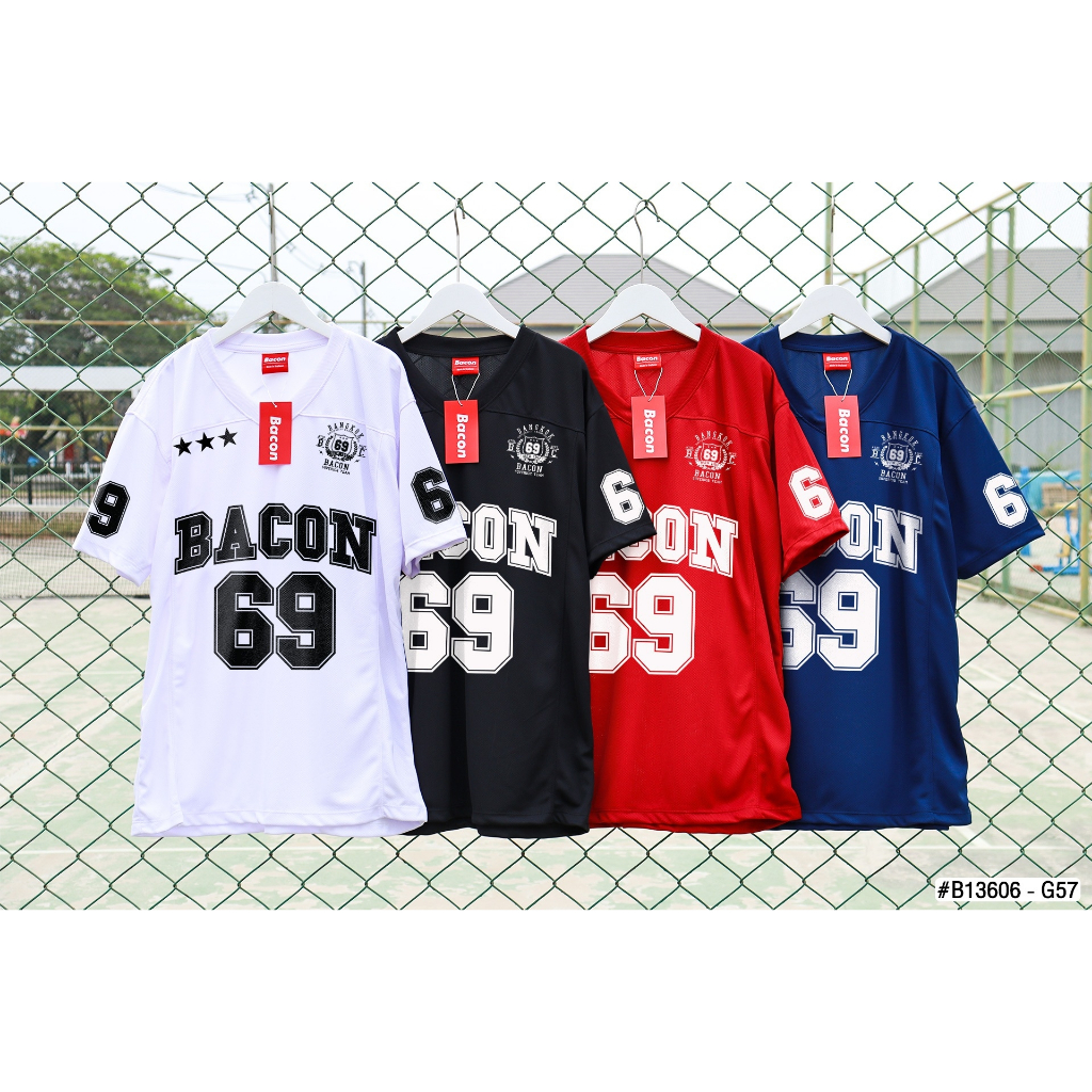 เสื้อแฟชั่น เสื้อกีฬา Bacon 69 ใส่ได้ทั้ง ชาย และ หญิง