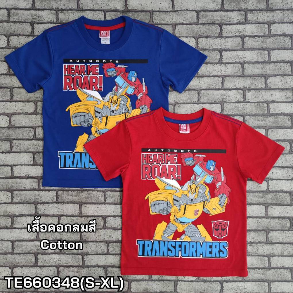 KidsSayHi เสื้อยืดสี คอตตอนลาย 6-12ปี TE660348 (S-XL)ไลฟ์! Fcb3