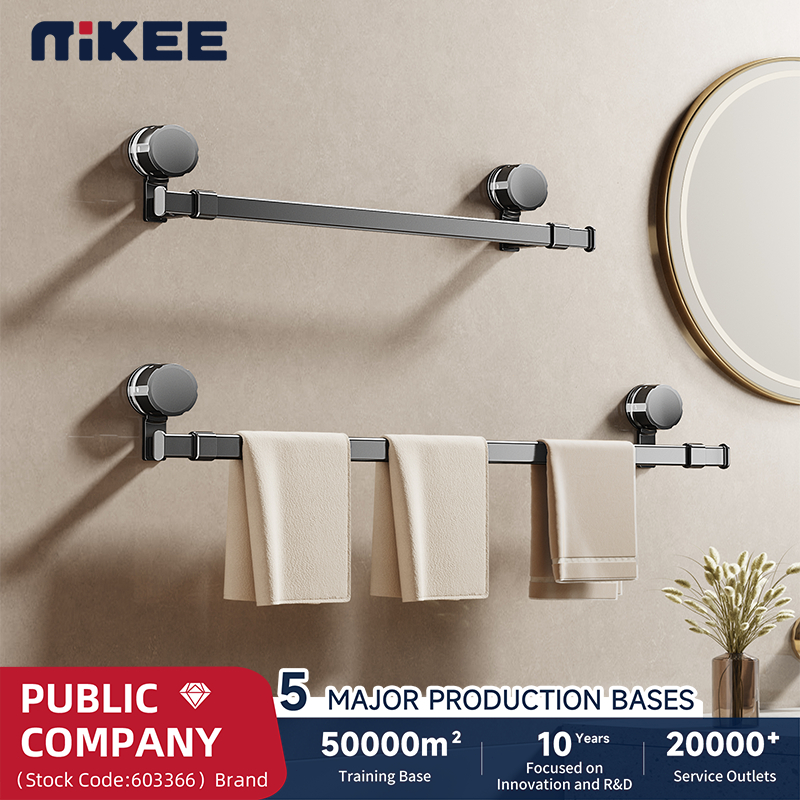 MIKEE ชั้นวางรองเท้าแตะในห้องน้ำ ชั้นวางผ้าเช็ดตัว ชั้นวางของชั้นวางผนังห้องน้ำฟรี รองเท้าแตะท่อระบายน้ำแขวนแร็ค