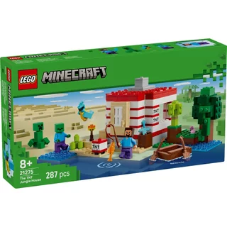 LEGO Minecraft 21275 The TNT Jungle House (287pcs.), Building Blocks, Kids Toy