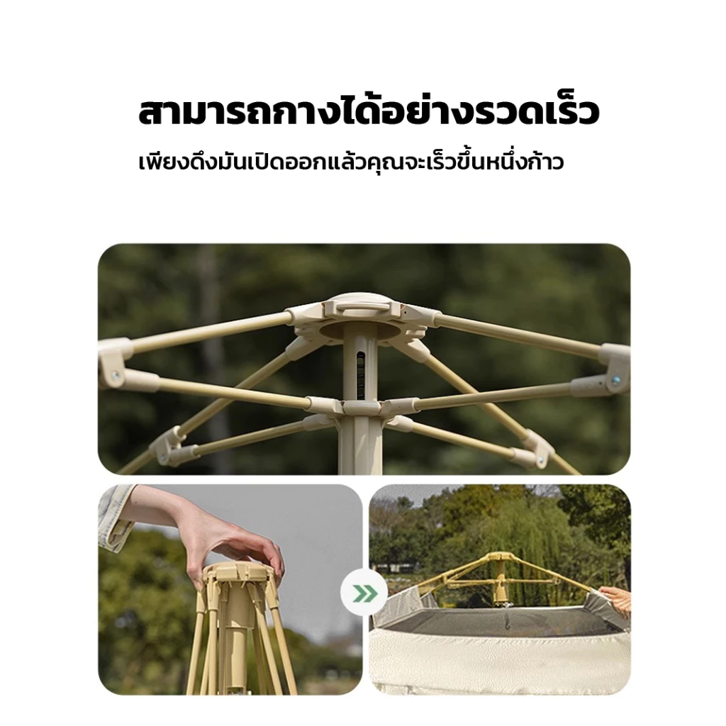 เต็นท์บ้านออโต้ 2ห้องนอน 1ห้องนั่งเล่น สำหรับ 4-5 คน thumbnail 7