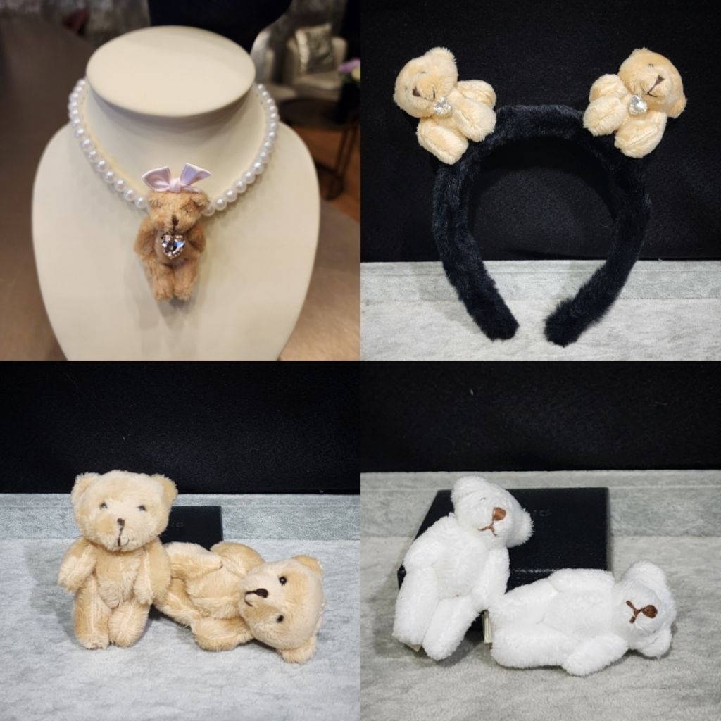 กิ๊ฟน้องหมี Teddy Brown และ สร้อย ประดับโบว์และเพชรหัวใจ