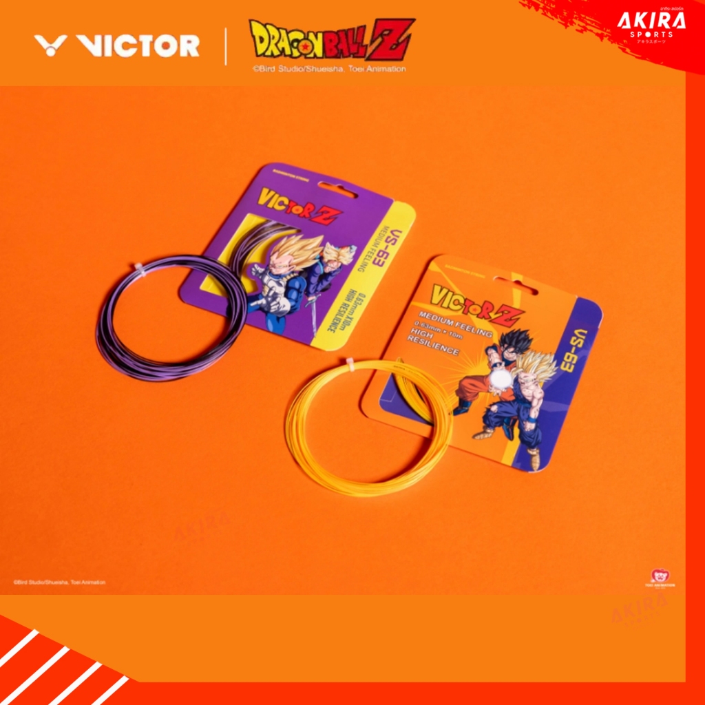 เอ็นแบดมินตัน VICTOR X DRAGON BALL Z Collection Badminton Strings VS63DBZ by Akira Badminton