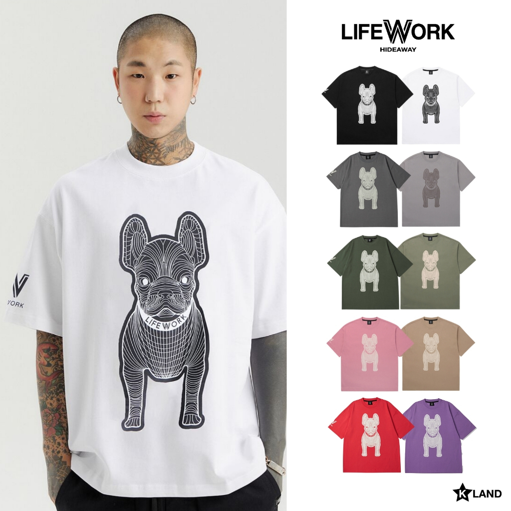 LIFEWORK SILKET RADOG Short Sleeve T-Shirt (LWK24TS0001U) ကော်လုံးဝိုင်း လက်တို—ကိုရီးယားแท้ พร้อมส่ง
