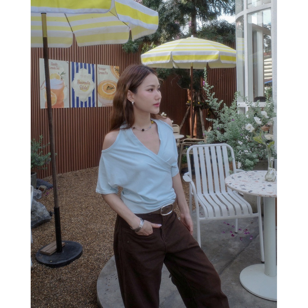 Glamclothes MAMA SAY ผ้าคอตตอนผสมสแปนเดส ดีไซน์ คล้องคอ ช่วงตัวเข้ารูป