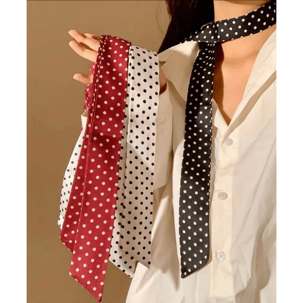 (พร้อมส่ง) ผ้าพันคอ pokadot (พร้อมส่งจากไทย)🇹🇭