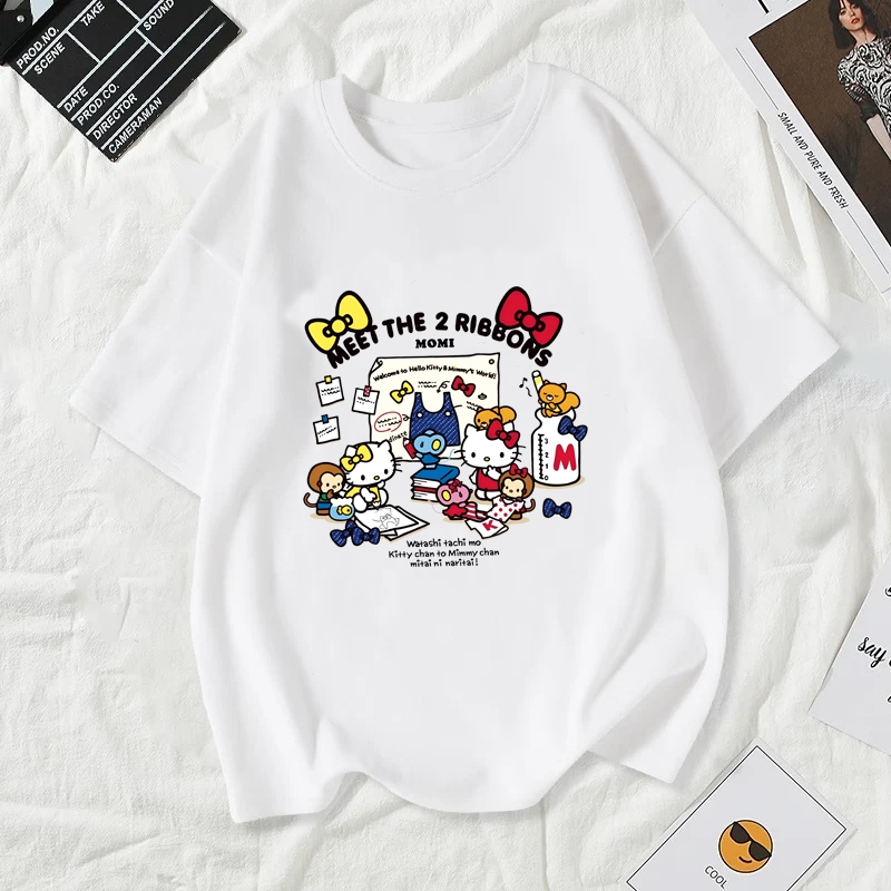 เสื้อยืดผู้หญิงแฟชั่นสาวลายการ์ตูนน่ารักฤดูร้อนเสื้อผ้าแฟชั่นส่วนเกาหลีสวมใส่สบายมาก#A189 - รูปที่ 7