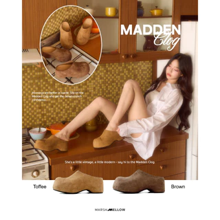 MADDEN CLOG - MARSHMELLOW รองเท้าหัวโตหนังกำมะหยี่พื้นนุ่ม
