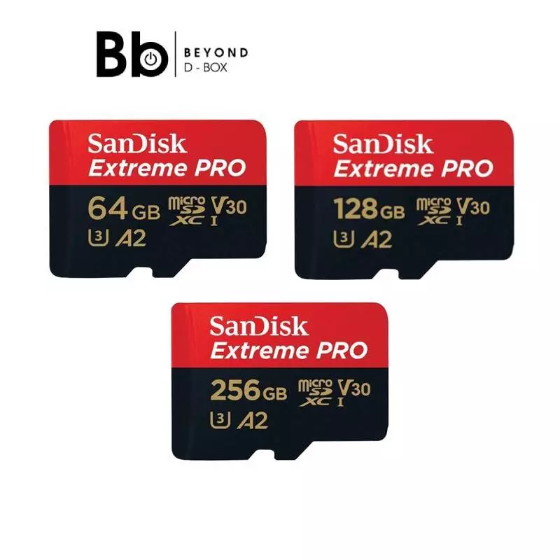 [ของแท้] เมมโมรี่การ์ด SanDisk Extreme Pro microSDXC C10 A2 (เลือกความจุได้) by BB Beyond D-Box
