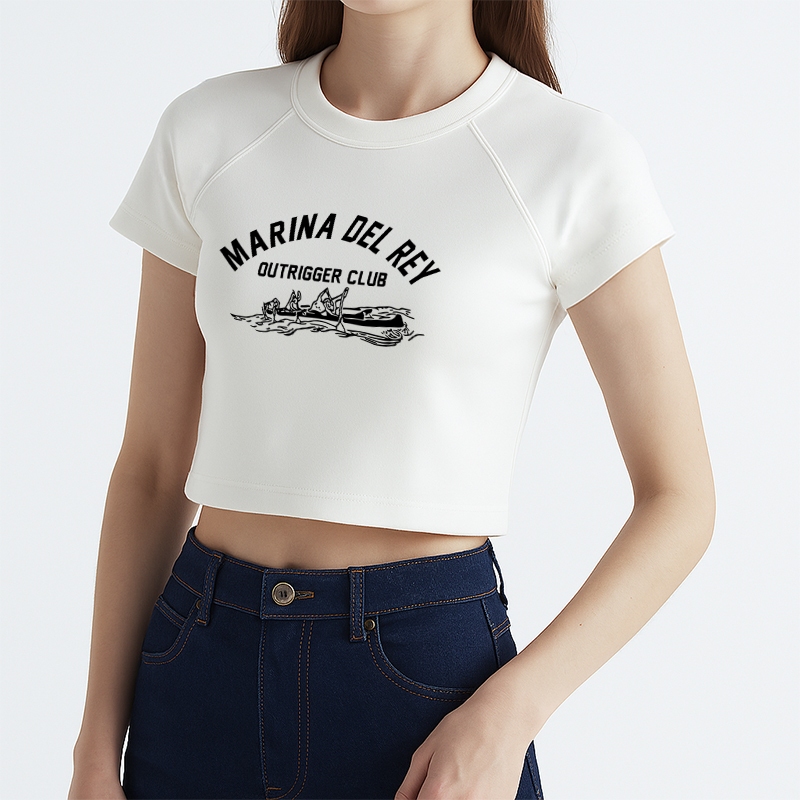 เสื้อครอปสั้น สกรีนลายตัวหนังสือy2k ครอปรัดรูป เอวลอย รูปที่ 6