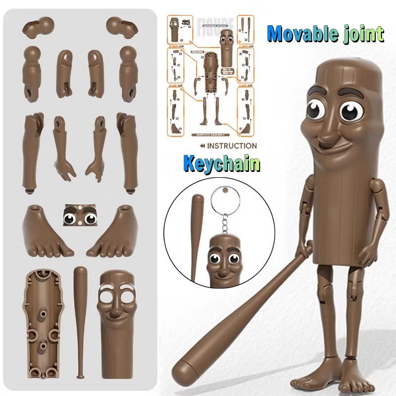 ทุง ทุง ทุง ซะอูร์ KeyChain ของเล่นตุ๊กตา Tungtungsahur tralalo ไม้ติดคน  Tarralero Tralala 3D การพิมพ์ของเล่น