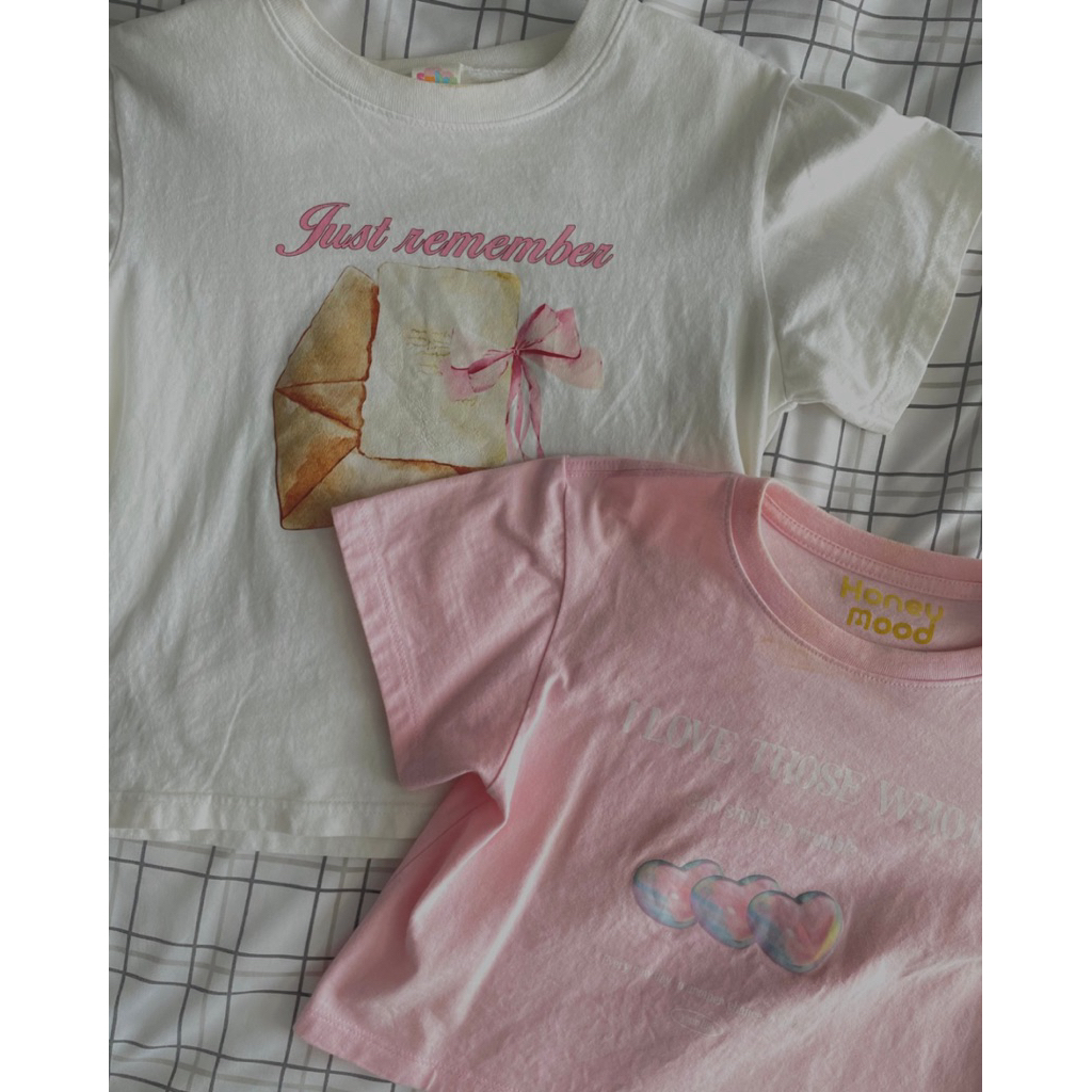 A35-A36 เสื้อพิมพ์ลายการ์ตูนน่ารักหวานๆสไตล์เกาหลี มือสอง