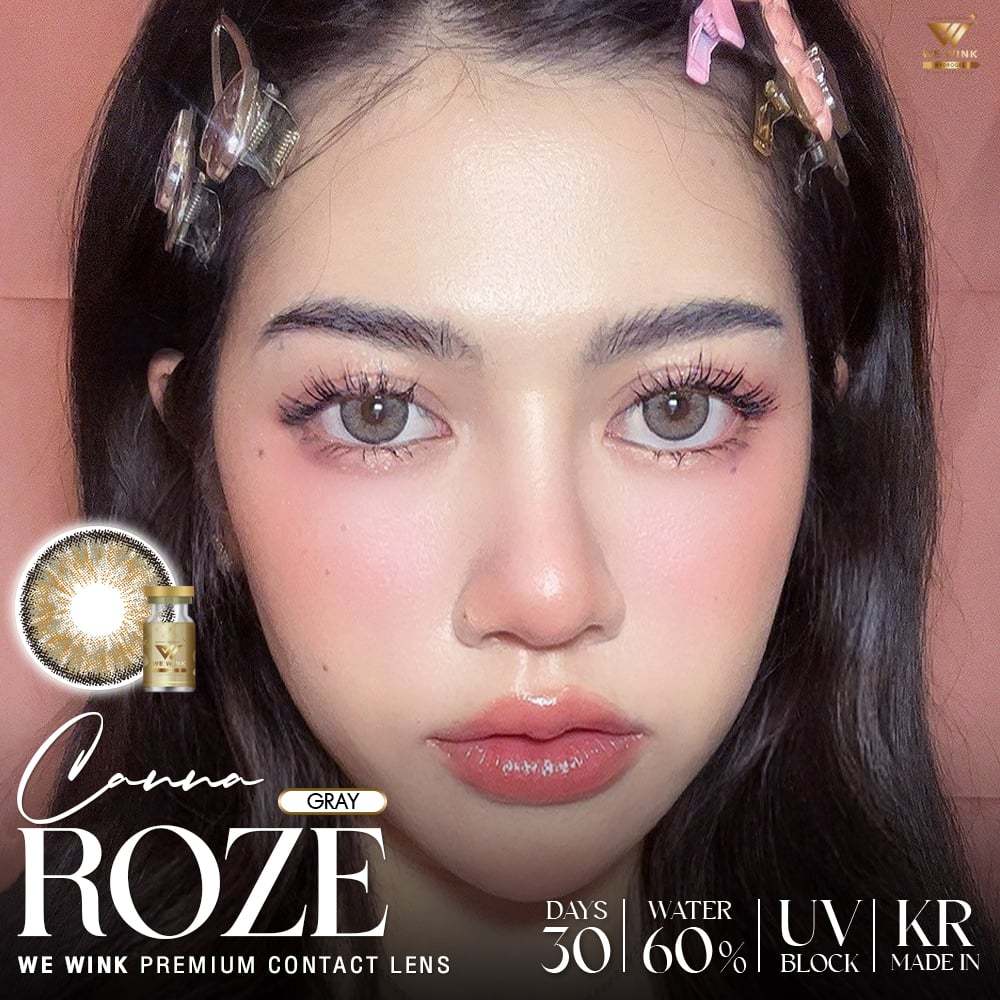 🔥คอนแทคเลนส์✨ขนาดบิ๊กอาย✨ Canna Roze (We Wink)