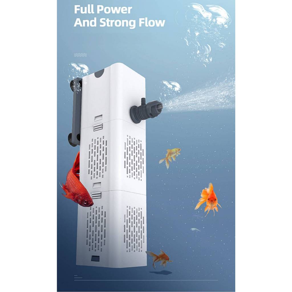 ปั๊มออกซิเจน+กรองแขวนตู้ปลา XQP-500F/1000F/1500F