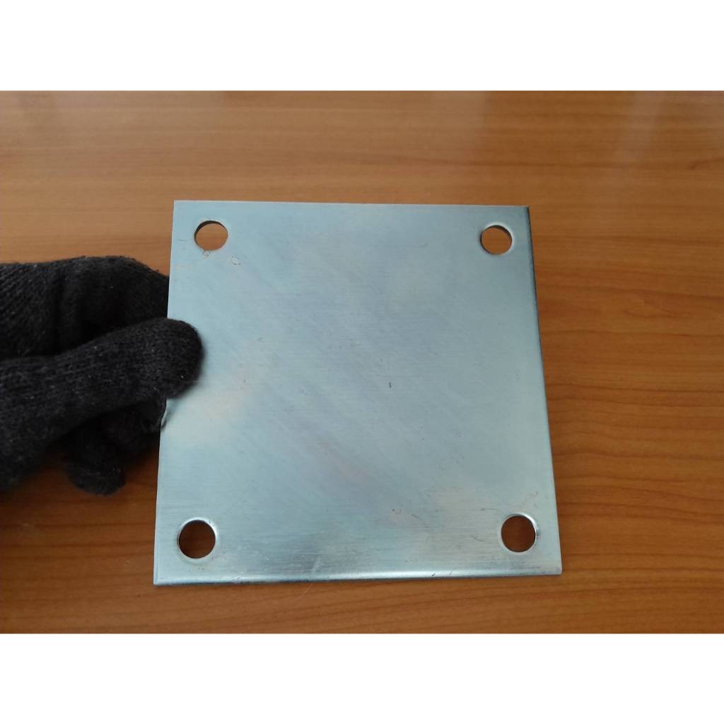 เพลทเหล็กเจาะรูขนาด 6" หนา 6 มม.ชุบ ZINC รูปที่ 3