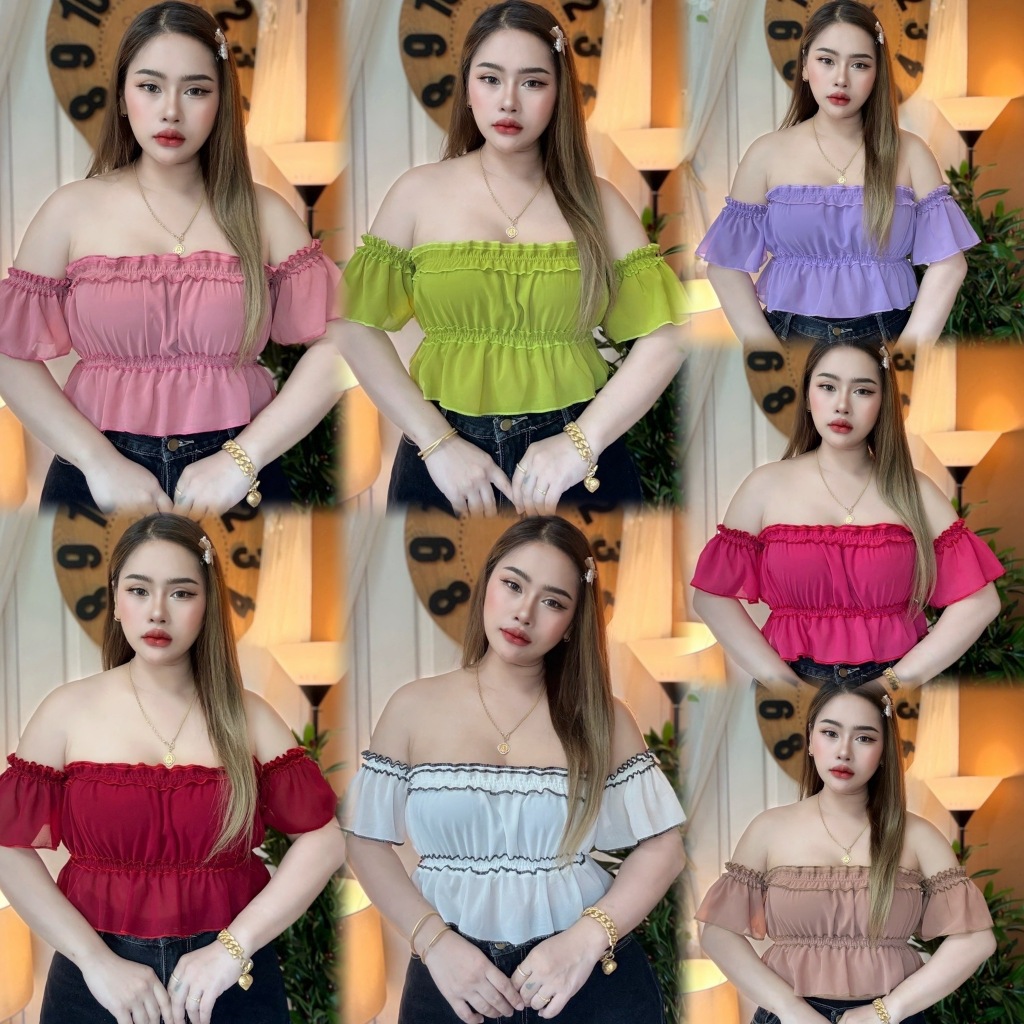 เสื้อสาวอวบร้านต๋อง อก 36-48  เกาะอกมีแขนมีตัวสั้นและตัวยาว เป็นไชร์ของสาวอวบอ้วนโดยเฉพาะ สวยแน่นอน **รุ่น กระแต** ราคา ถูกที่สุด ดีลบีเคเค แกลเลอรีภาพที่ 3