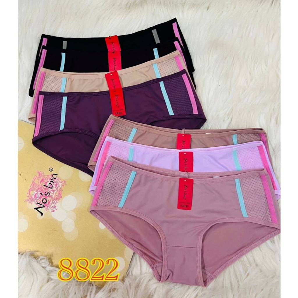 NO.8822 ยี่ห้อ No's bra กางเกงในเอวต่ำเนื้อผ้าสเปนเด็กซ์นุ่มลื่นใส่สบาย ทรงสวยกระชับเนื้อผ้าดีมากค่ะ