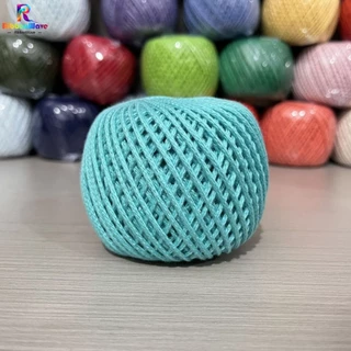 เชือกฟอกนิ่ม 100ก 2 มิลลิเมตร ถักหมวก คอตตอนเกลียว เชือกถักDIY