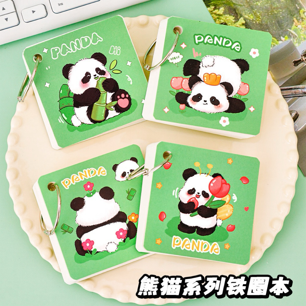 Flash card สมุดจดศัพท์ แฟลชการ์ด พวงกุญแจ กระดาษโน๊ต - การ์ตูน น่ารัก ขนาด 7x7 CM สมุดห่วง